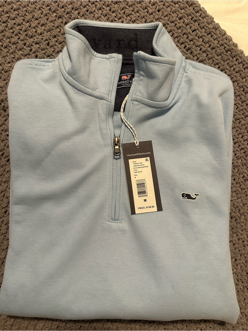 Vineyard Vines Men’s Light Blue Half-Zip Pullover
